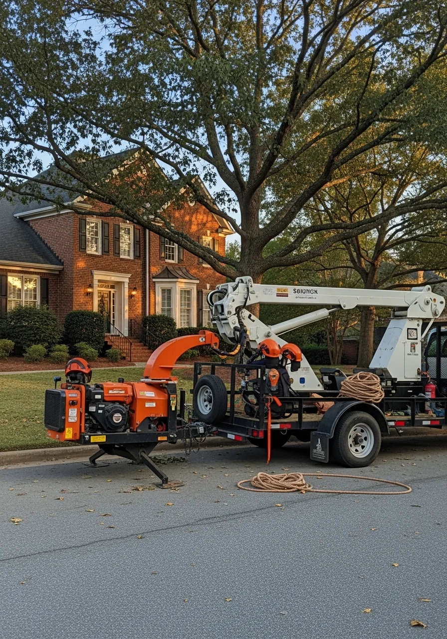 Professional crew member performing detailed work on McDonough residential property.